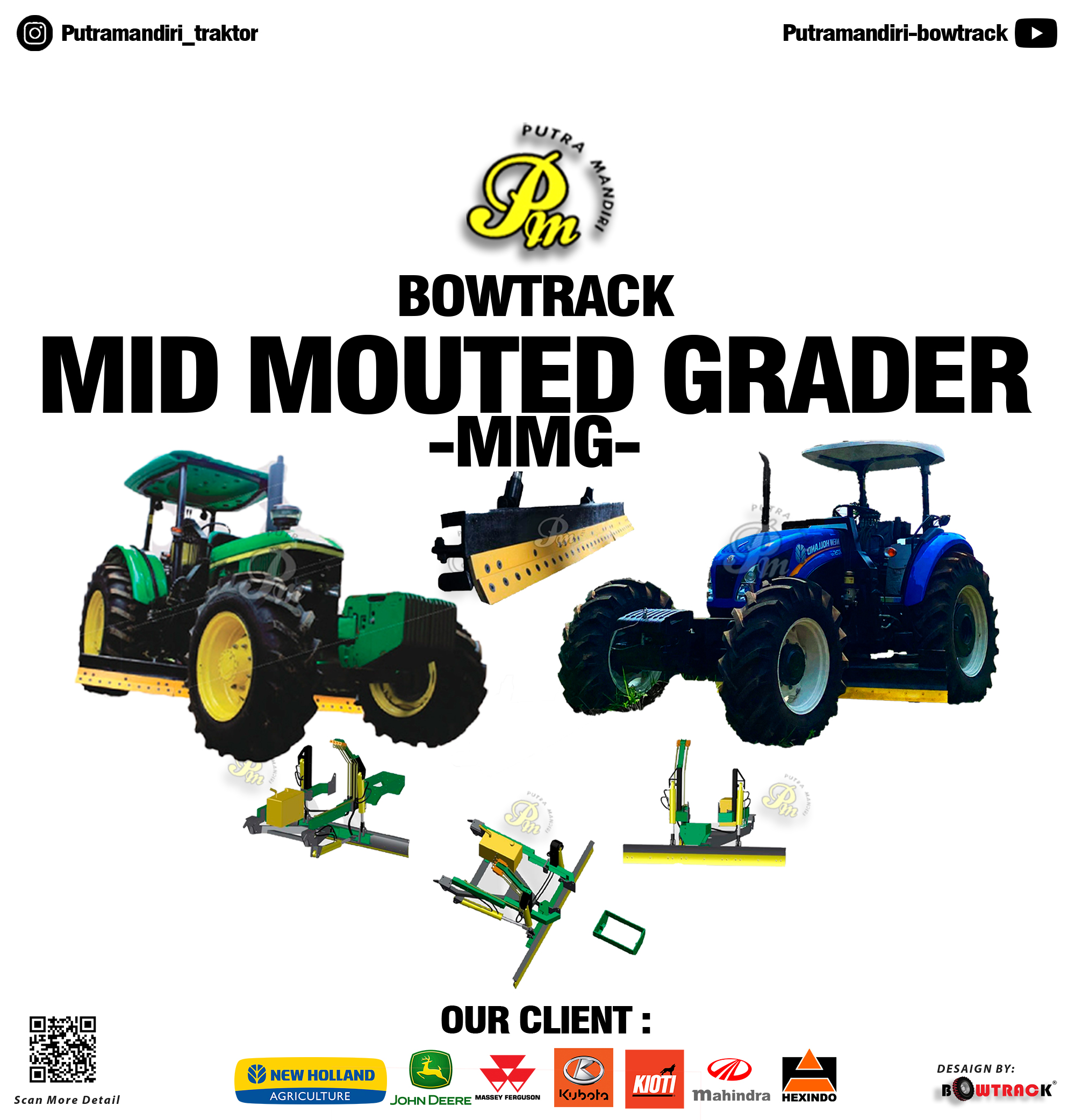 MID MOUNTED GRADER